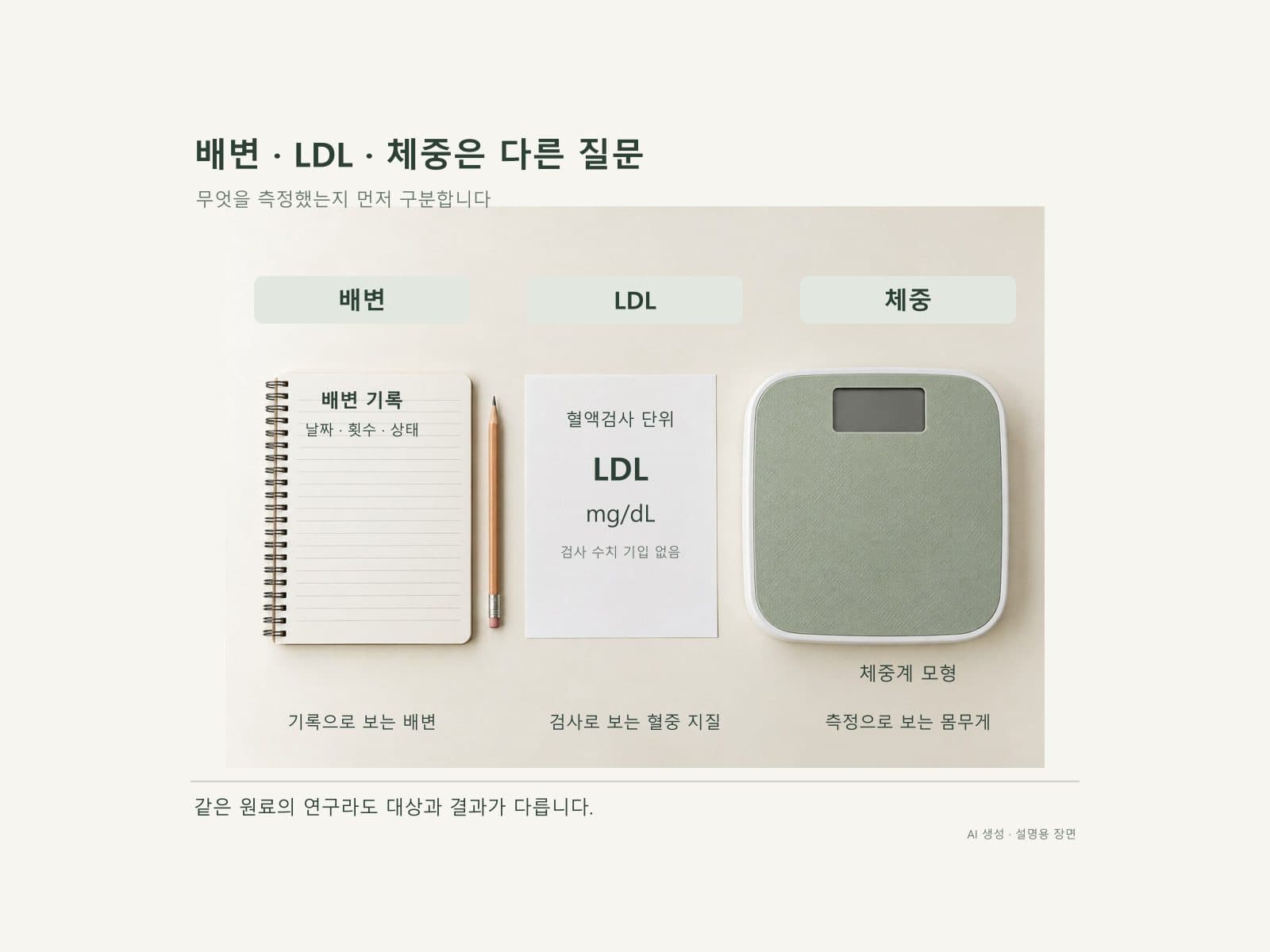 차전자피 배변 지질 체중 연구의 평가 항목 비교