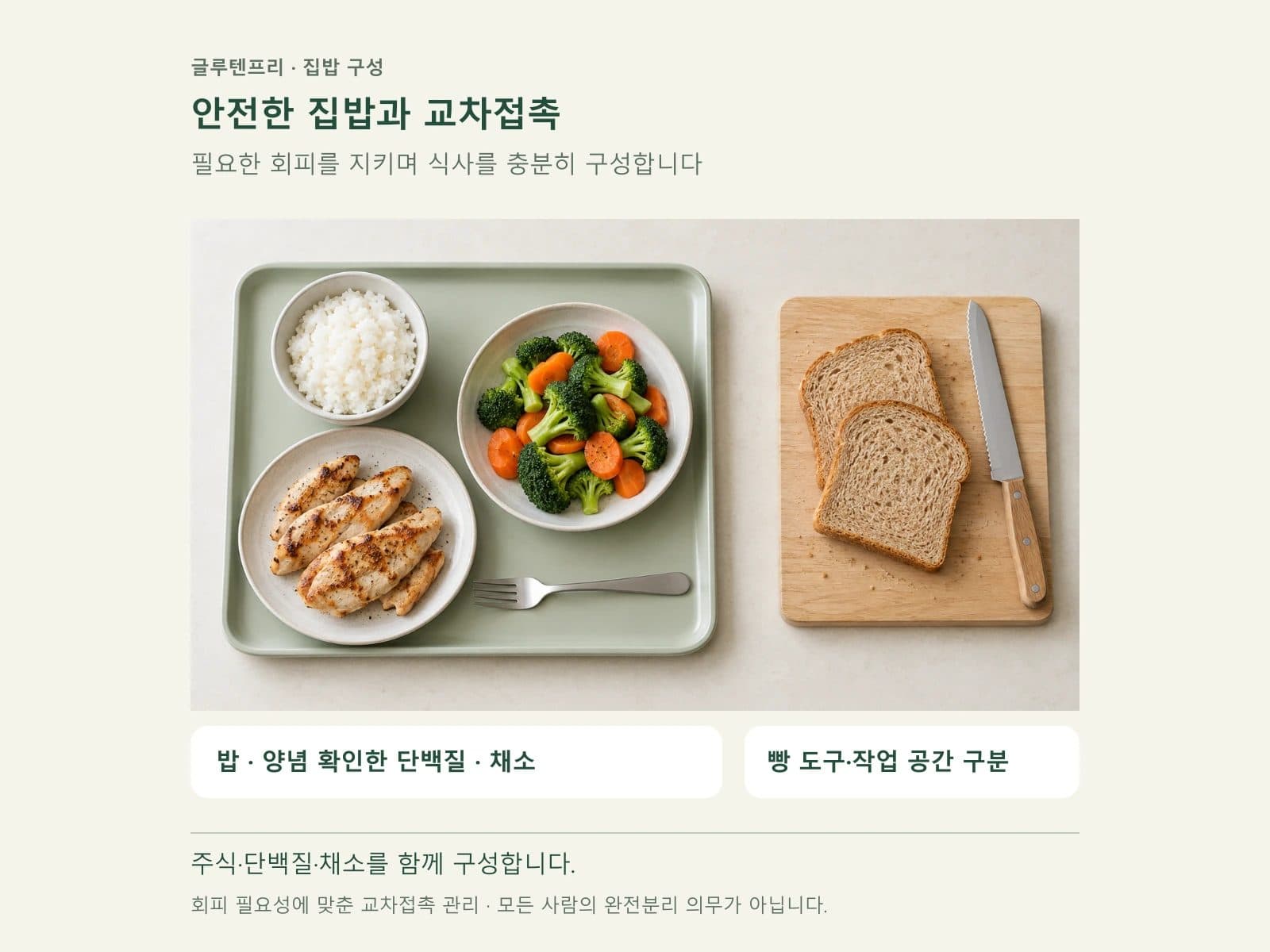 안전한 집밥과 교차접촉 — 제한 속에서도 식사의 충분함