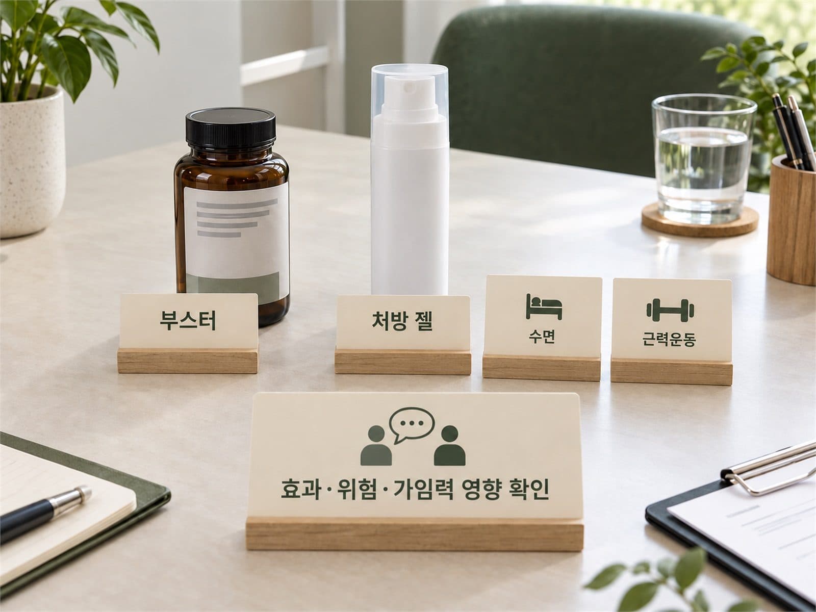 테스토스테론 부스터 처방치료 생활관리 비교