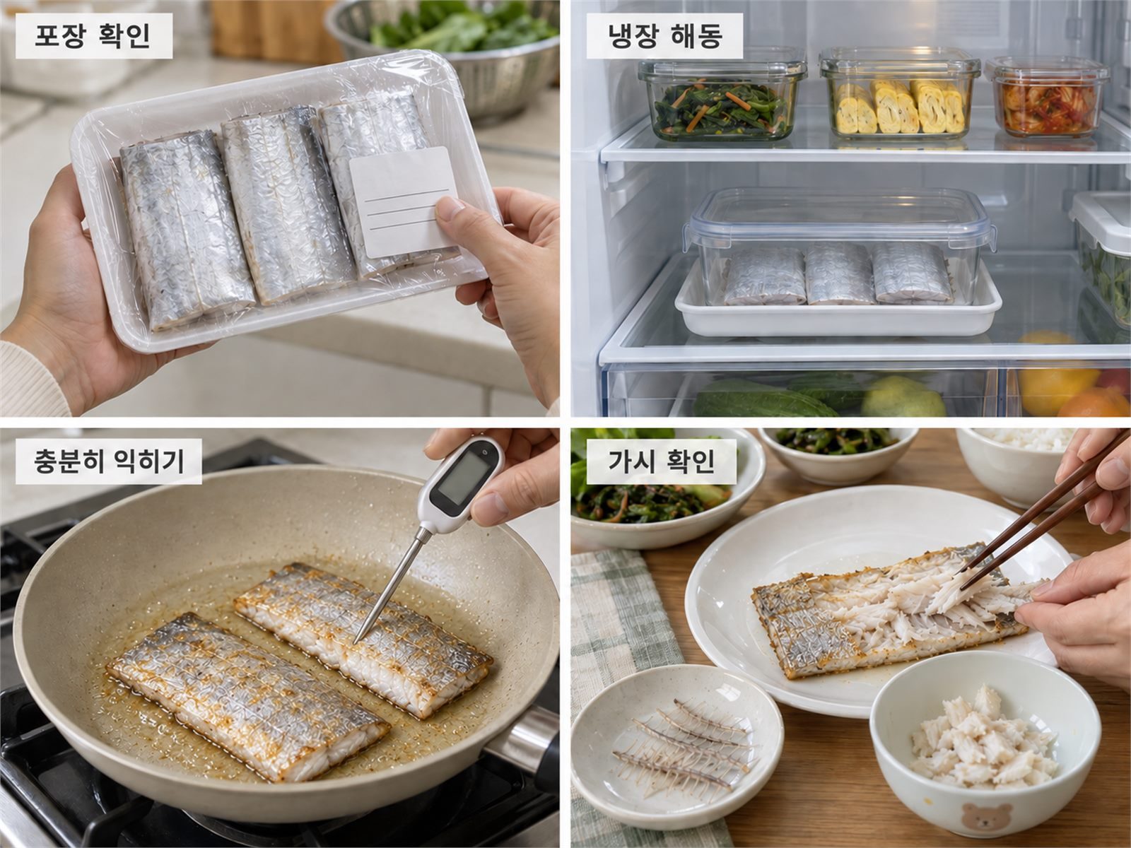 손질한 갈치를 밀폐용기에 담아 냉장·냉동 보관하는 사진